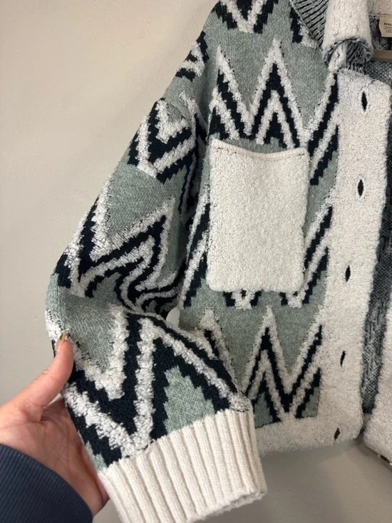 Daily Practice by Anthropologie Zig-Zag Sherpa Jacket Small - Picture 3 of 10